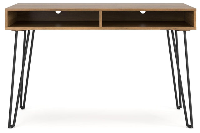 Strumford Brown/Black Home Office Desk - Ella Furniture