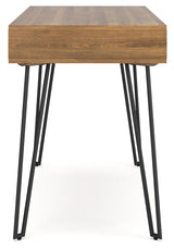 Strumford Brown/Black Home Office Desk - Ella Furniture