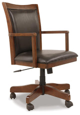 Hamlyn Medium Brown Home Office Desk Chair - Ella Furniture