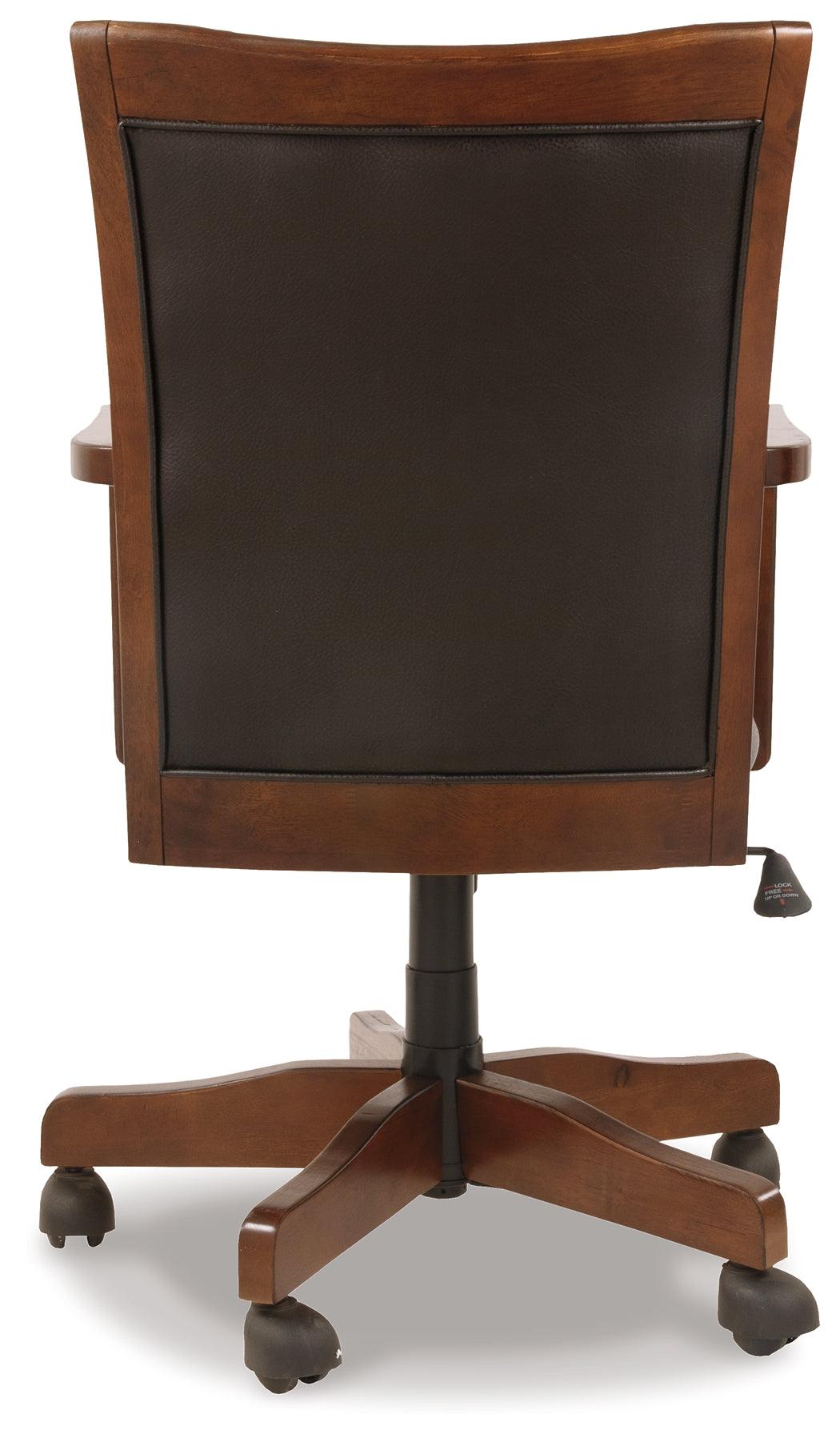 Hamlyn Medium Brown Home Office Desk Chair - Ella Furniture