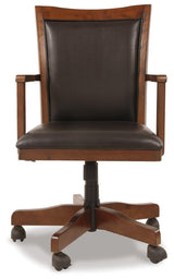 Hamlyn Medium Brown Home Office Desk Chair - Ella Furniture