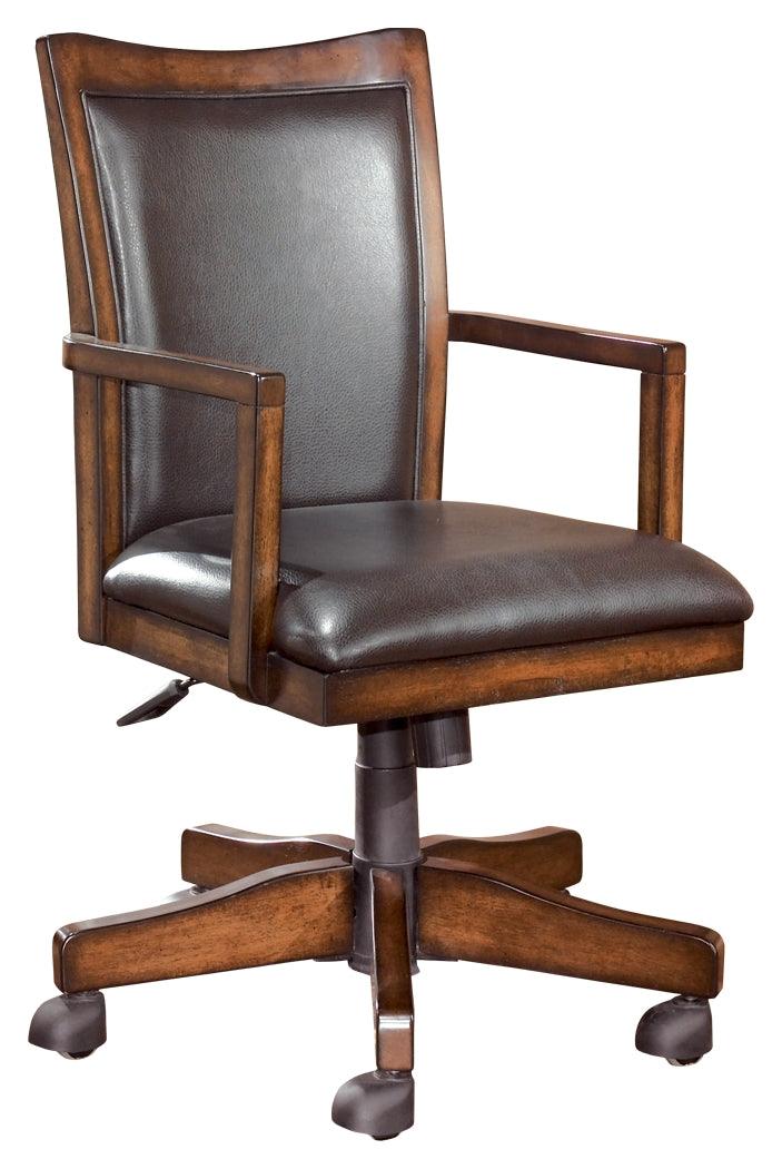 Hamlyn Medium Brown Home Office Desk Chair - Ella Furniture