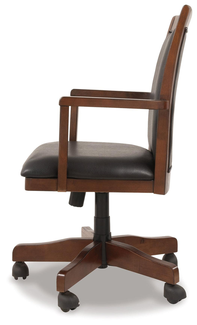 Hamlyn Medium Brown Home Office Desk Chair - Ella Furniture