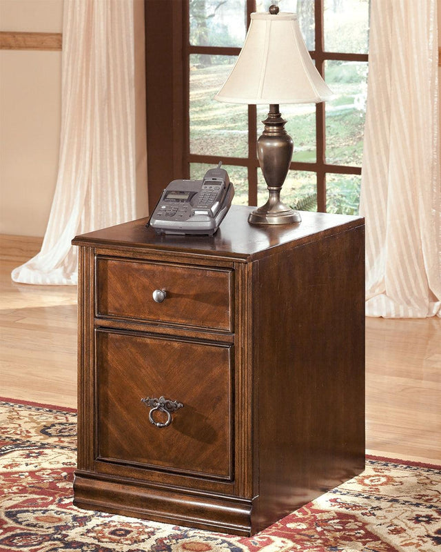 Hamlyn Medium Brown File Cabinet - Ella Furniture