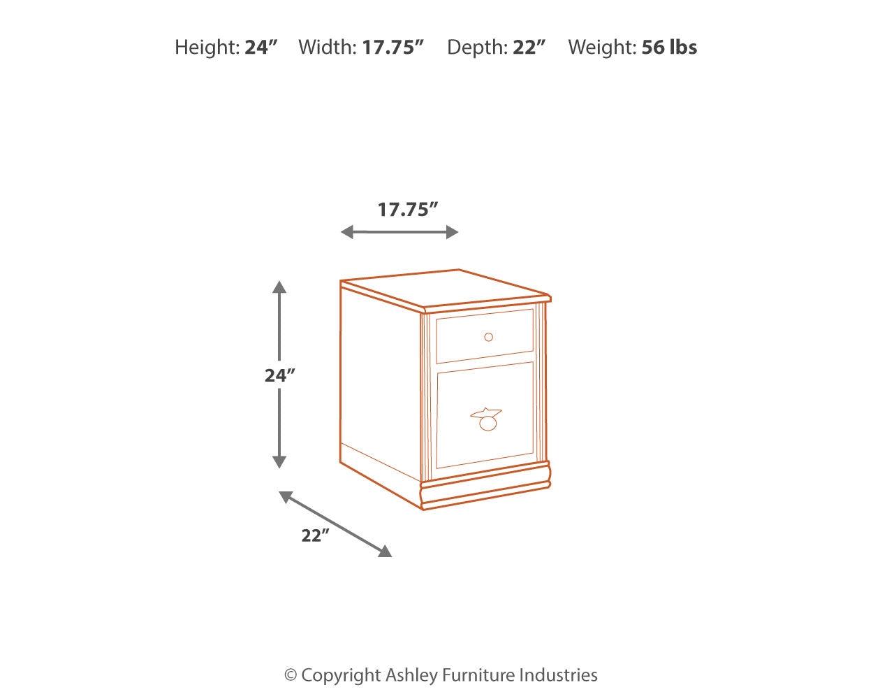 Hamlyn Medium Brown File Cabinet - Ella Furniture