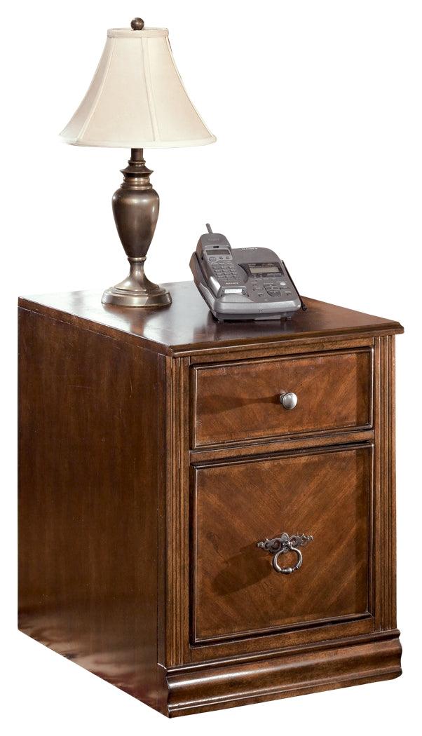 Hamlyn Medium Brown Home Office Desk With Chair And Storage - Ella Furniture