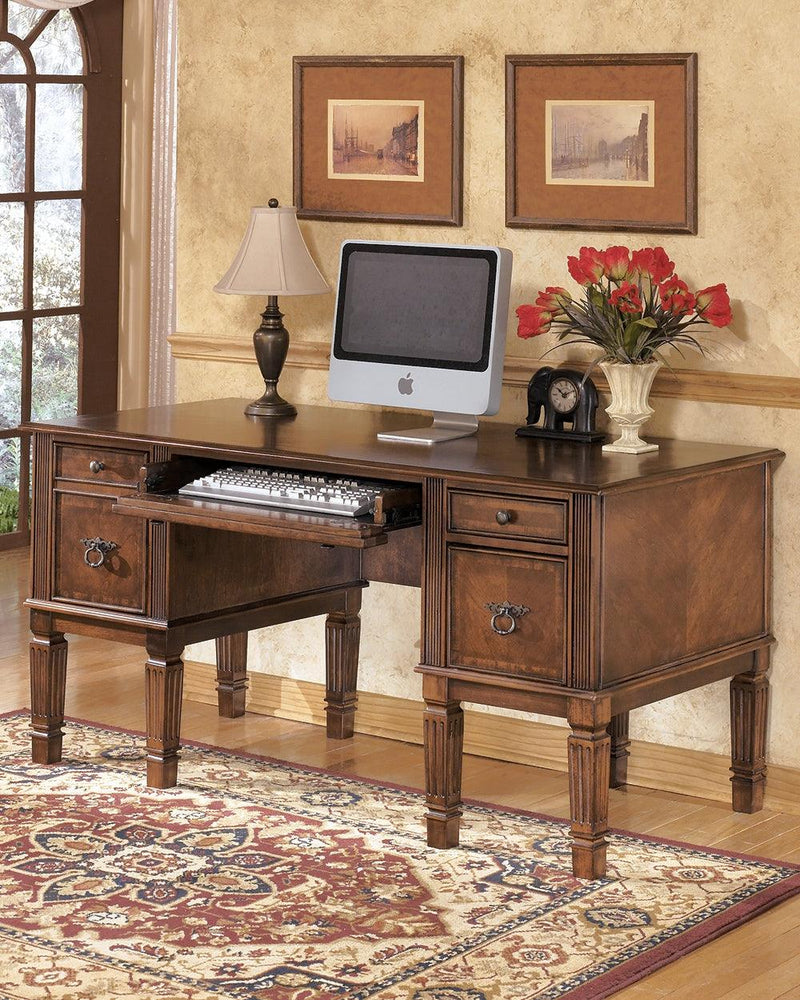 Hamlyn Medium Brown 60" Home Office Desk - Ella Furniture