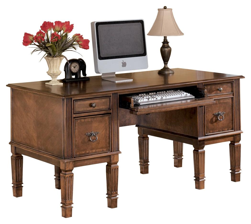 Hamlyn Medium Brown 60" Home Office Desk - Ella Furniture