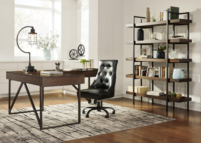 Starmore Brown 2-Piece Home Office Desk - Ella Furniture