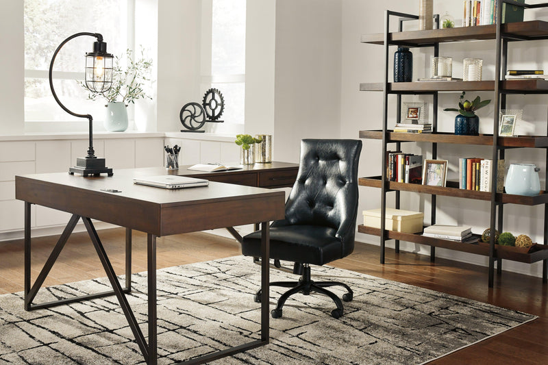 Starmore Brown 2-Piece Home Office Desk - Ella Furniture