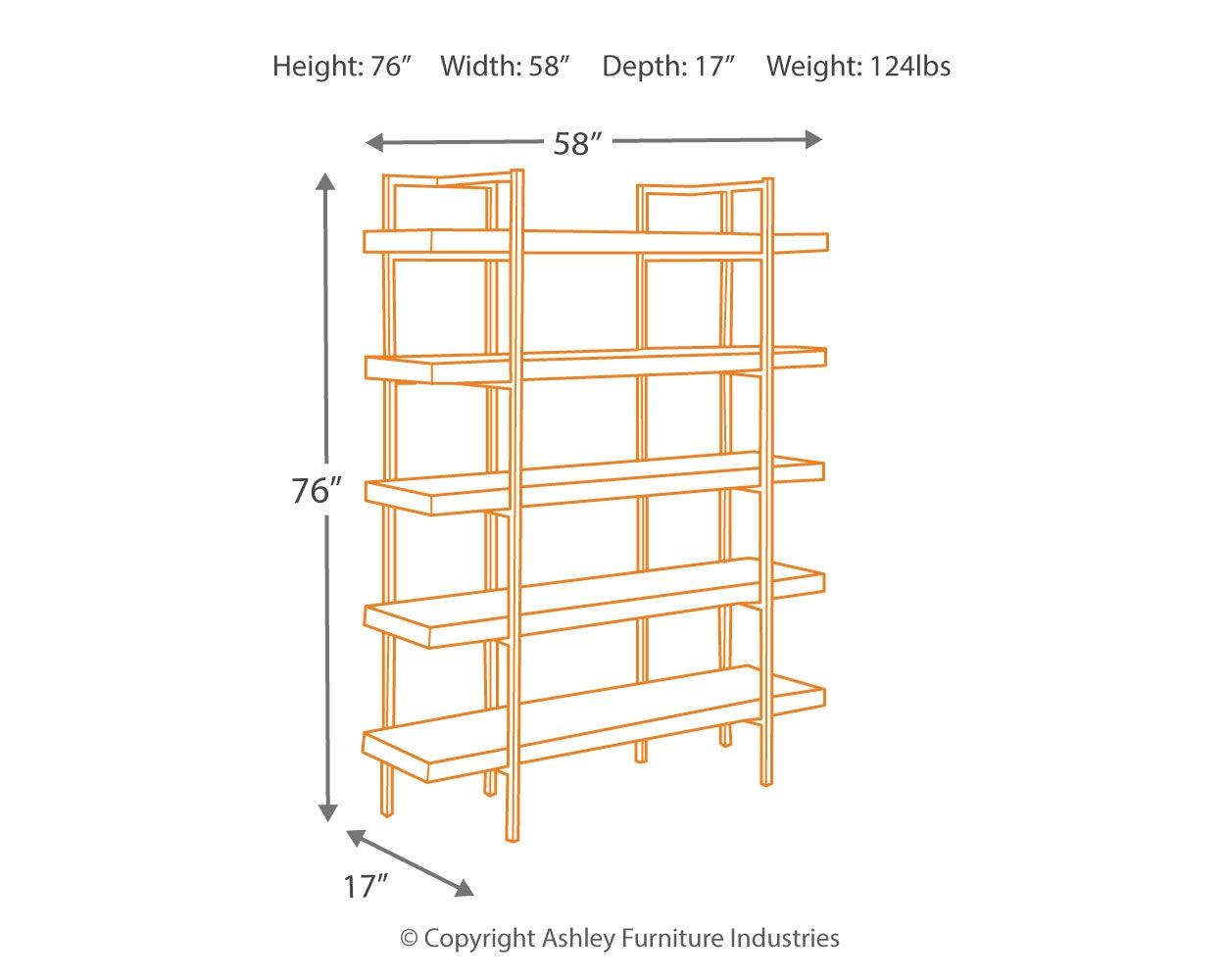 Starmore Brown 76" Bookcase - Ella Furniture