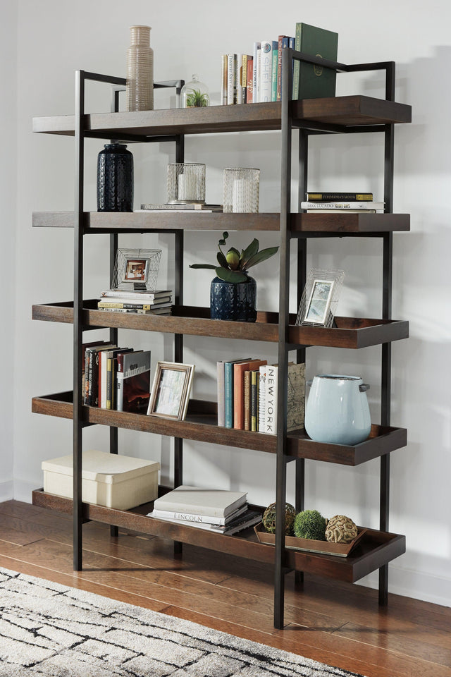 Starmore Brown 76" Bookcase - Ella Furniture