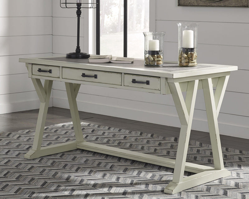 Jonileene White/Gray 60" Home Office Desk - Ella Furniture