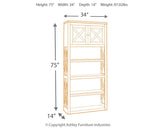 Bolanburg Two-tone 75" Bookcase - Ella Furniture