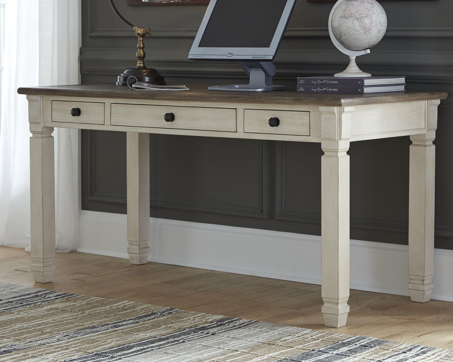 Bolanburg Two-tone 60" Home Office Desk - Ella Furniture