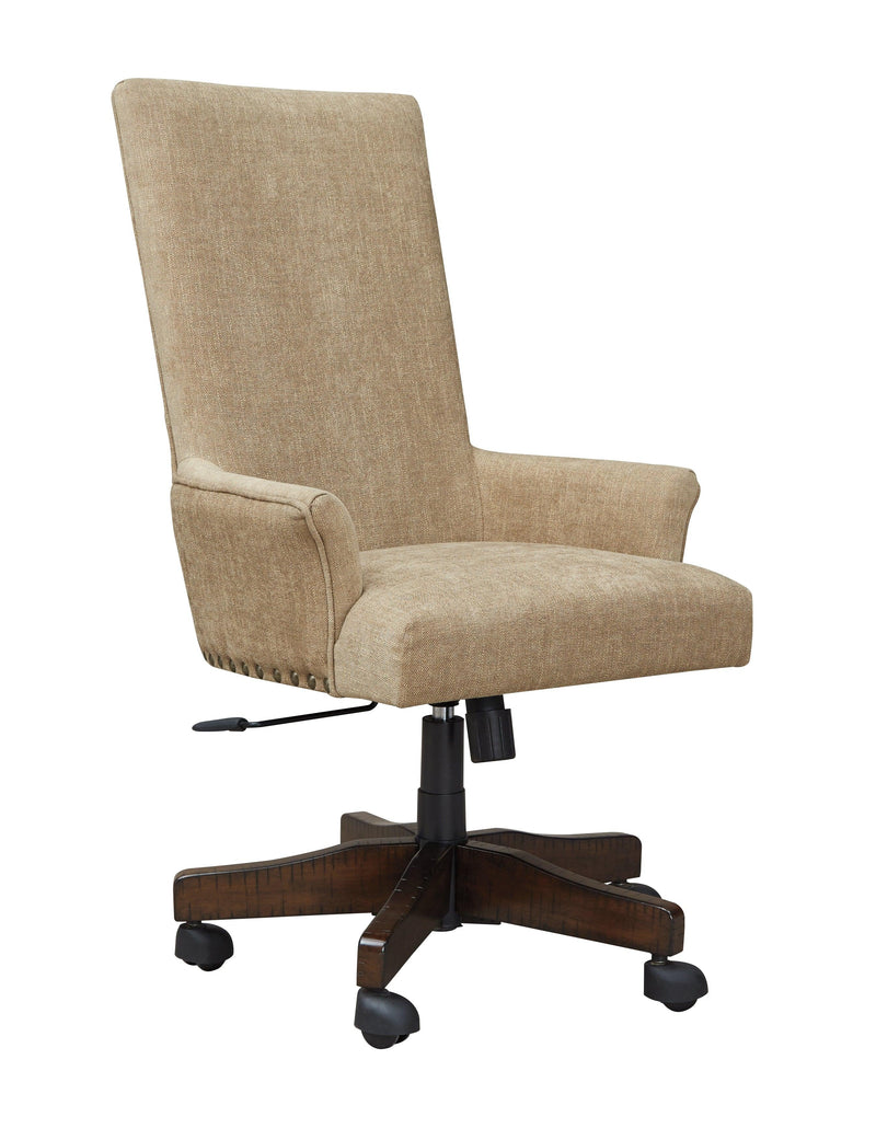 Baldridge Rustic Brown Home Office Desk With Chair - Ella Furniture