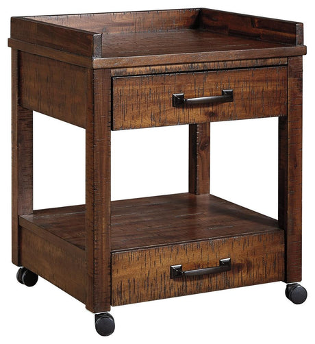 Baldridge Rustic Brown Printer Stand - Ella Furniture