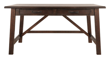 Baldridge Rustic Brown Home Office Desk - Ella Furniture