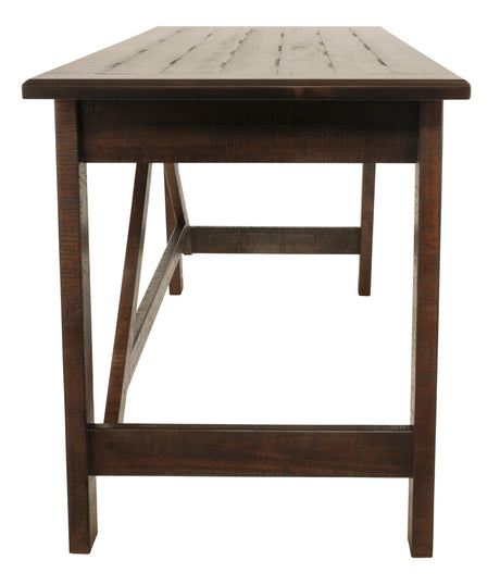 Baldridge Rustic Brown Home Office Desk - Ella Furniture