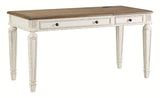 Realyn White/Brown Home Office 2 Desks - Ella Furniture