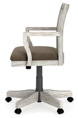 Havalance White Home Office Desk Chair - Ella Furniture