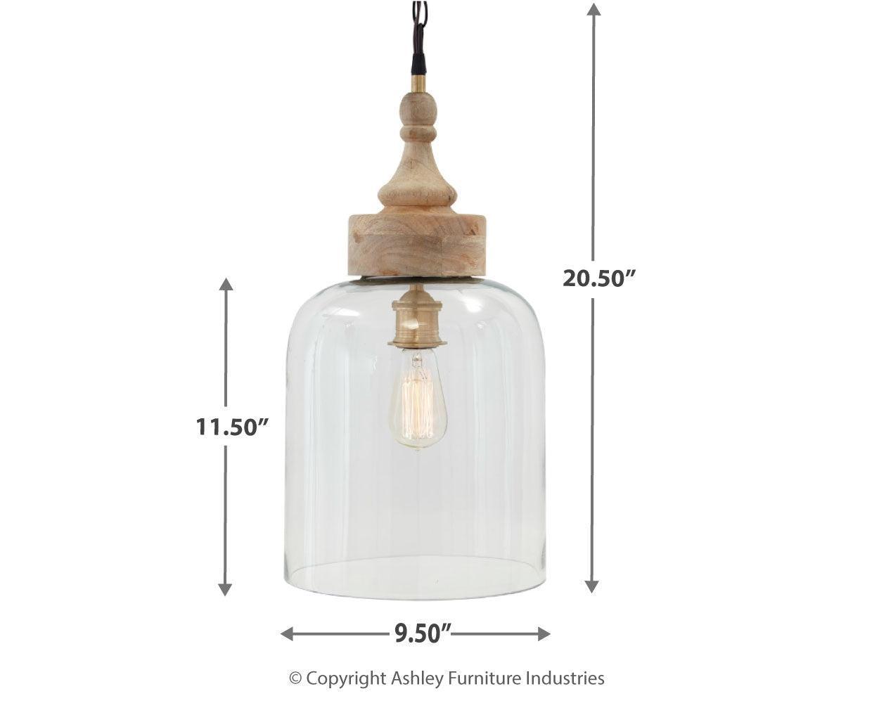 Faiz Transparent Pendant Light - Ella Furniture