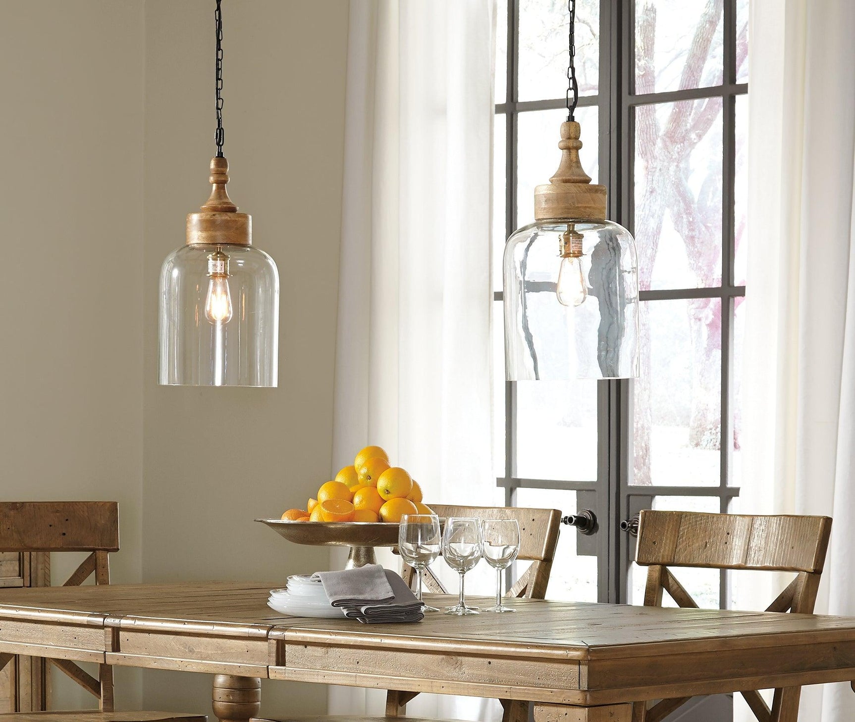 Faiz Transparent Pendant Light - Ella Furniture