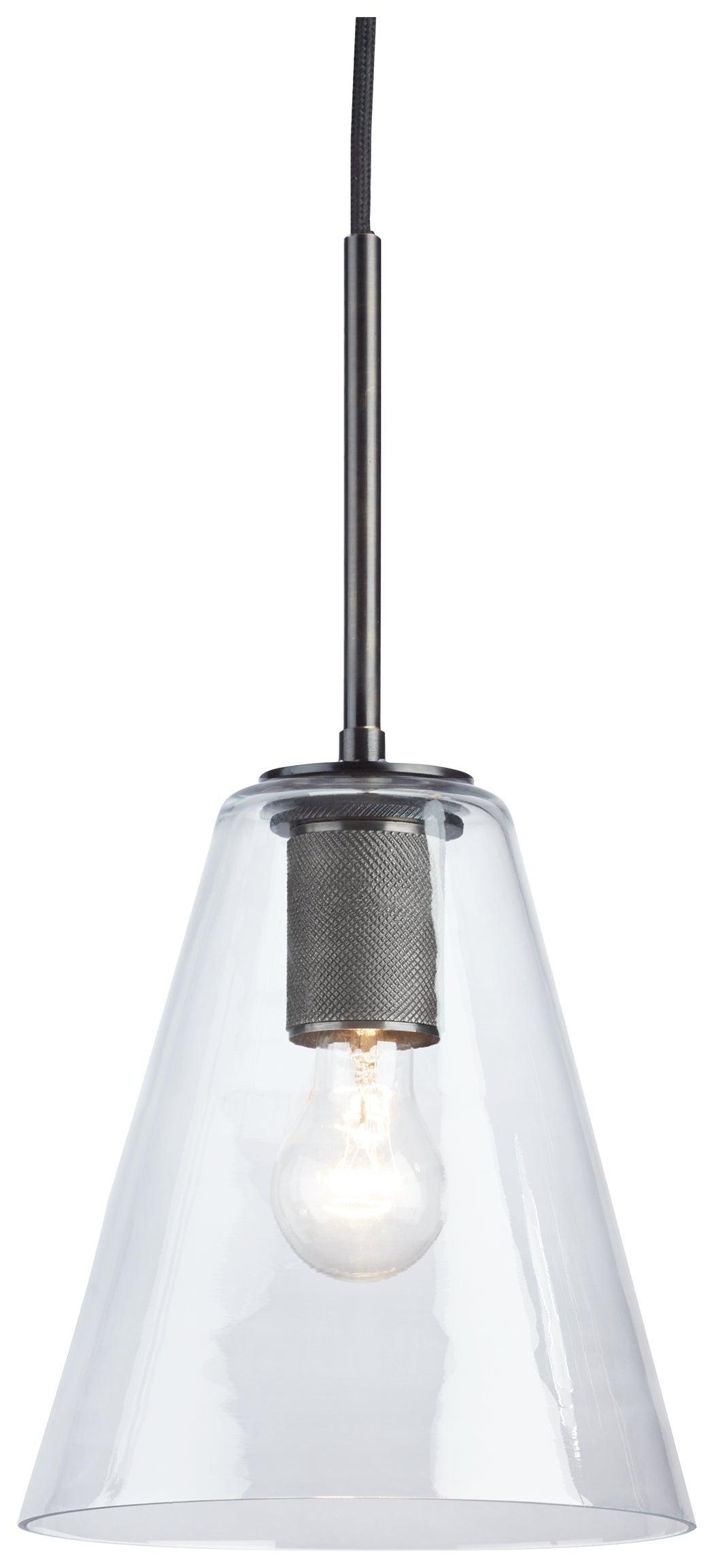 Collbrook Clear/black Finish Pendant Light - Ella Furniture