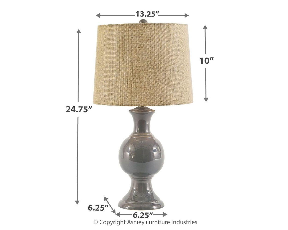 Magdalia Gray Table Lamp - Ella Furniture