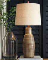 Calixto Taupe Table Lamp - Ella Furniture