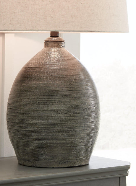 Joyelle Gray Table Lamp - Ella Furniture