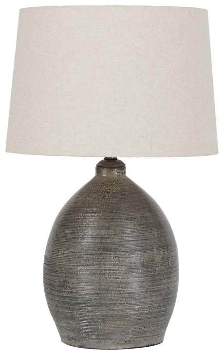 Joyelle Gray Table Lamp - Ella Furniture