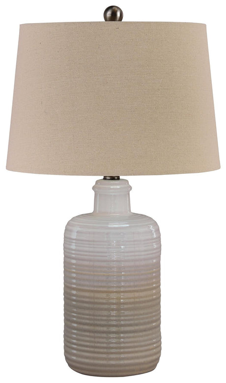 Marnina Taupe Table Lamp (Set Of 2) - Ella Furniture