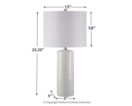 Steuben White Table Lamp (Set Of 2) - Ella Furniture