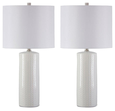 Steuben White Table Lamp (Set Of 2) - Ella Furniture