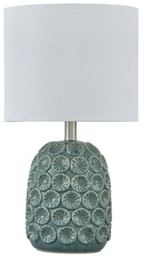 Moorbank Teal Table Lamp - Ella Furniture