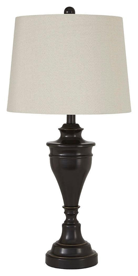 Close-up of Darlita lamp base bronze finish