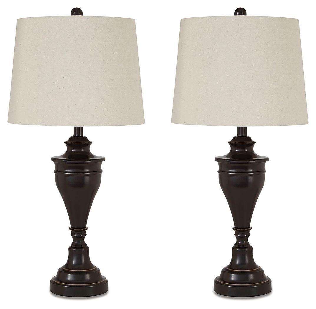 Darlita Bronze Finish Table Lamp (Set Of 2) - Ella Furniture