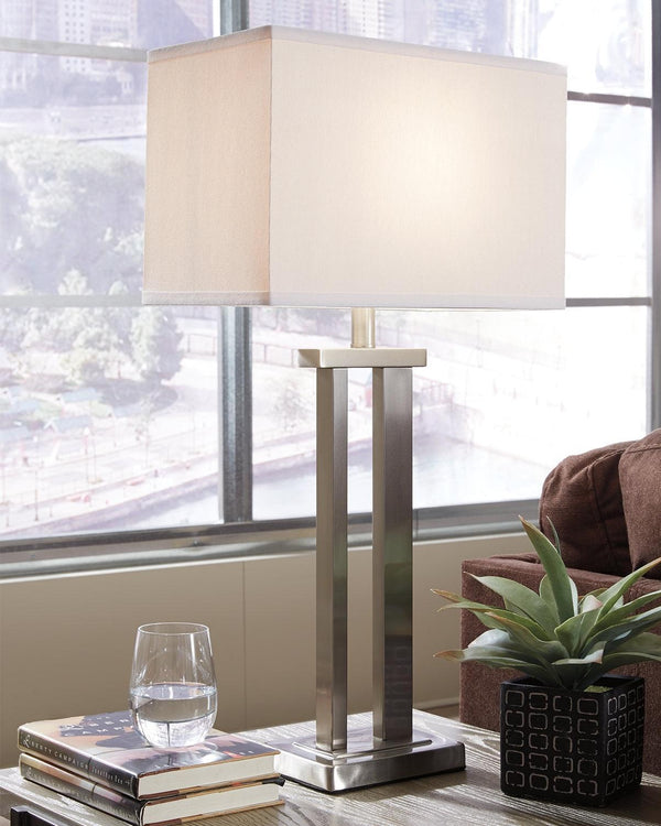 Aniela Silver Finish Table Lamp (Set Of 2) - Ella Furniture