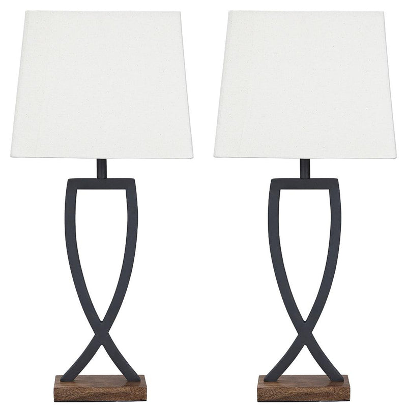 Makara Black/brown Table Lamp (Set Of 2)