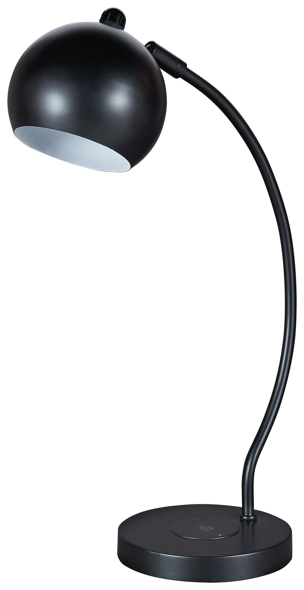 Marinel Black Desk Lamp - Ella Furniture