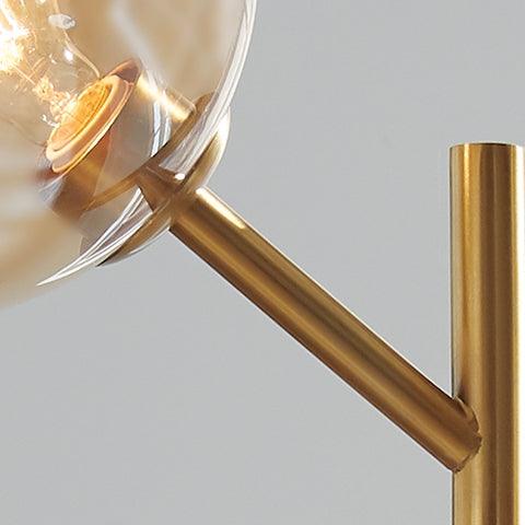 Abanson Amber/gold Finish Floor Lamp - Ella Furniture