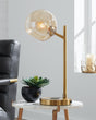 Abanson Amber/gold Finish Desk Lamp - Ella Furniture