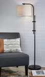 Baronvale Black Floor Lamp - Ella Furniture