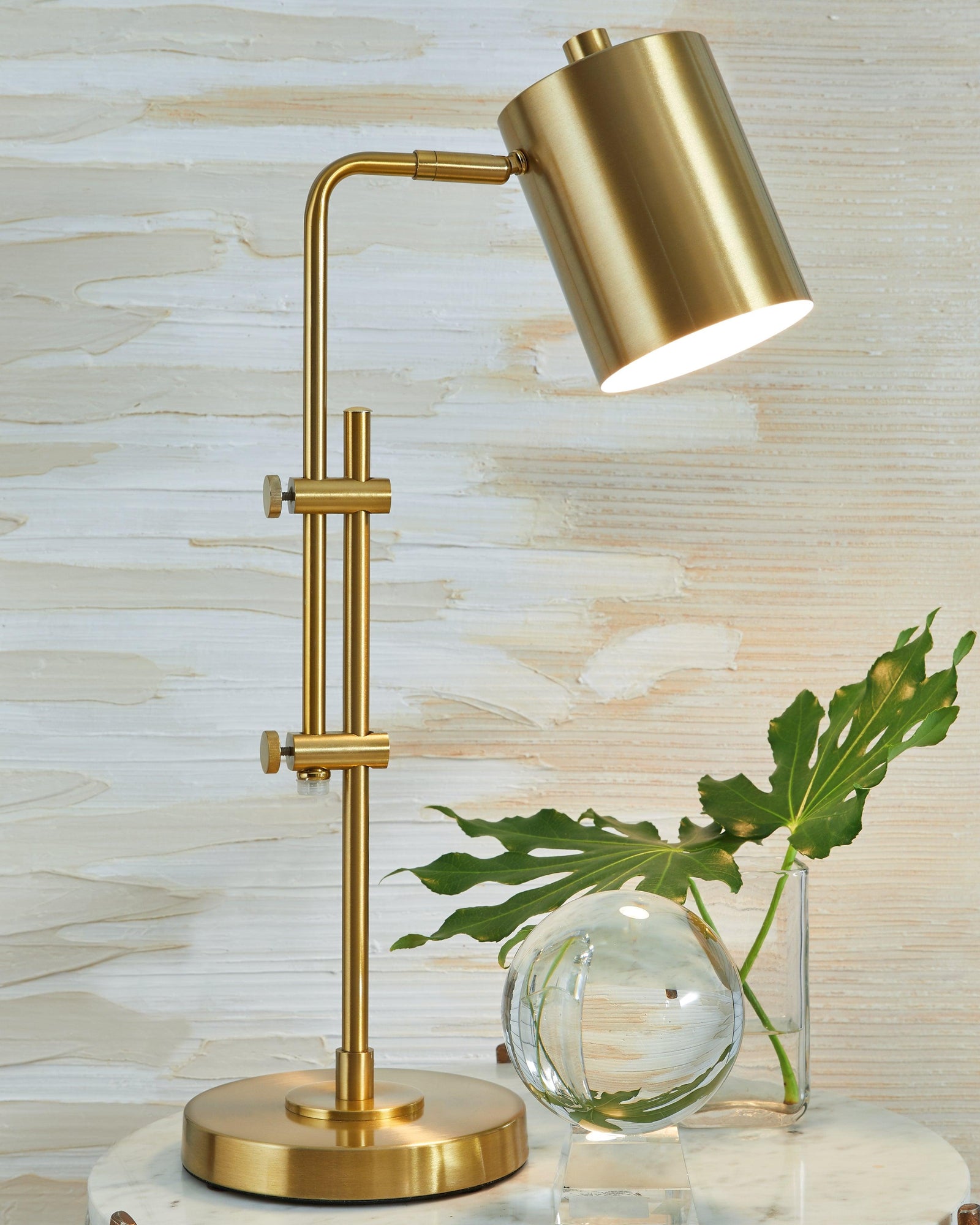 Baronvale Brass Finish Desk Lamp - Ella Furniture