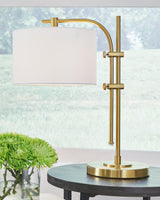 Baronvale Brass Finish Accent Lamp - Ella Furniture