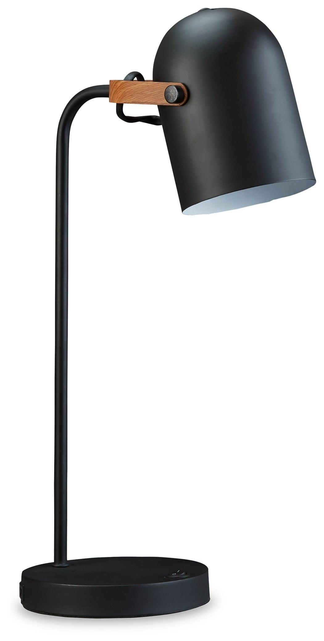 Ridgewick Black/brown Desk Lamp - Ella Furniture