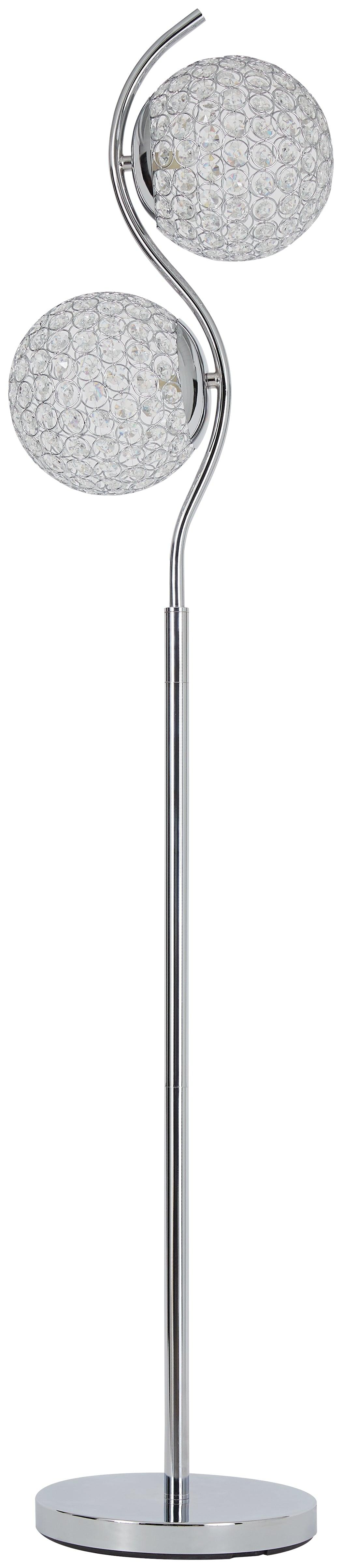 Winter Clear/silver Finish Floor Lamp - Ella Furniture