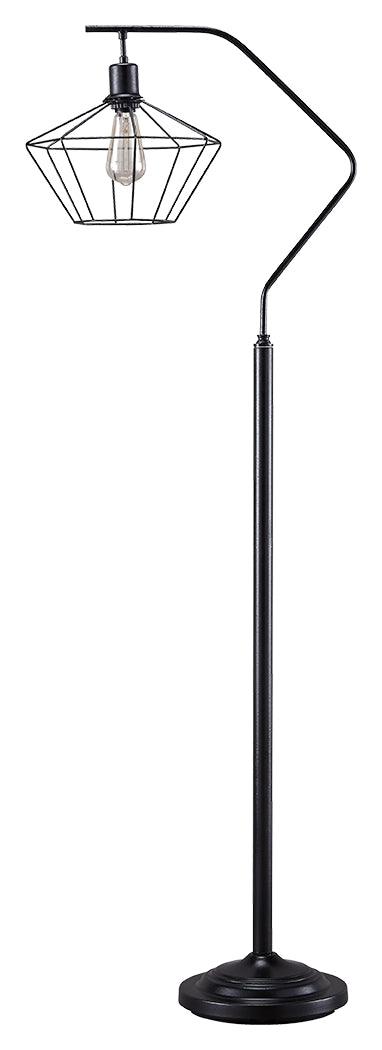 Makeika Black Floor Lamp - Ella Furniture