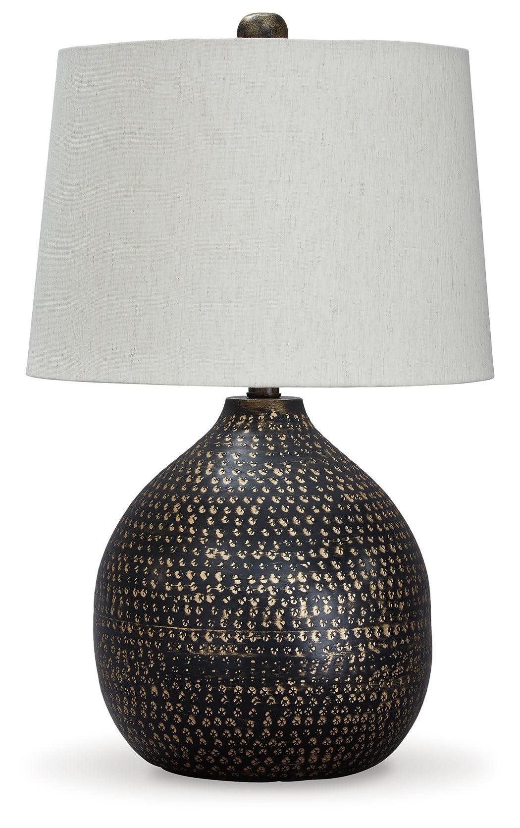 Maire Black/gold Finish Table Lamp - Ella Furniture